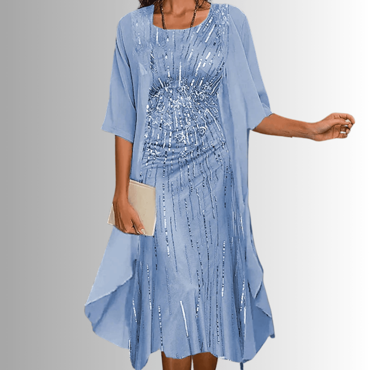 Two-Piece Summer Set — Blouse and Flowy Dress