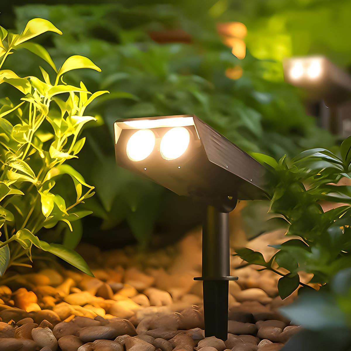 Solar LED Spotlight — Waterproof Multi-Zoom Garden