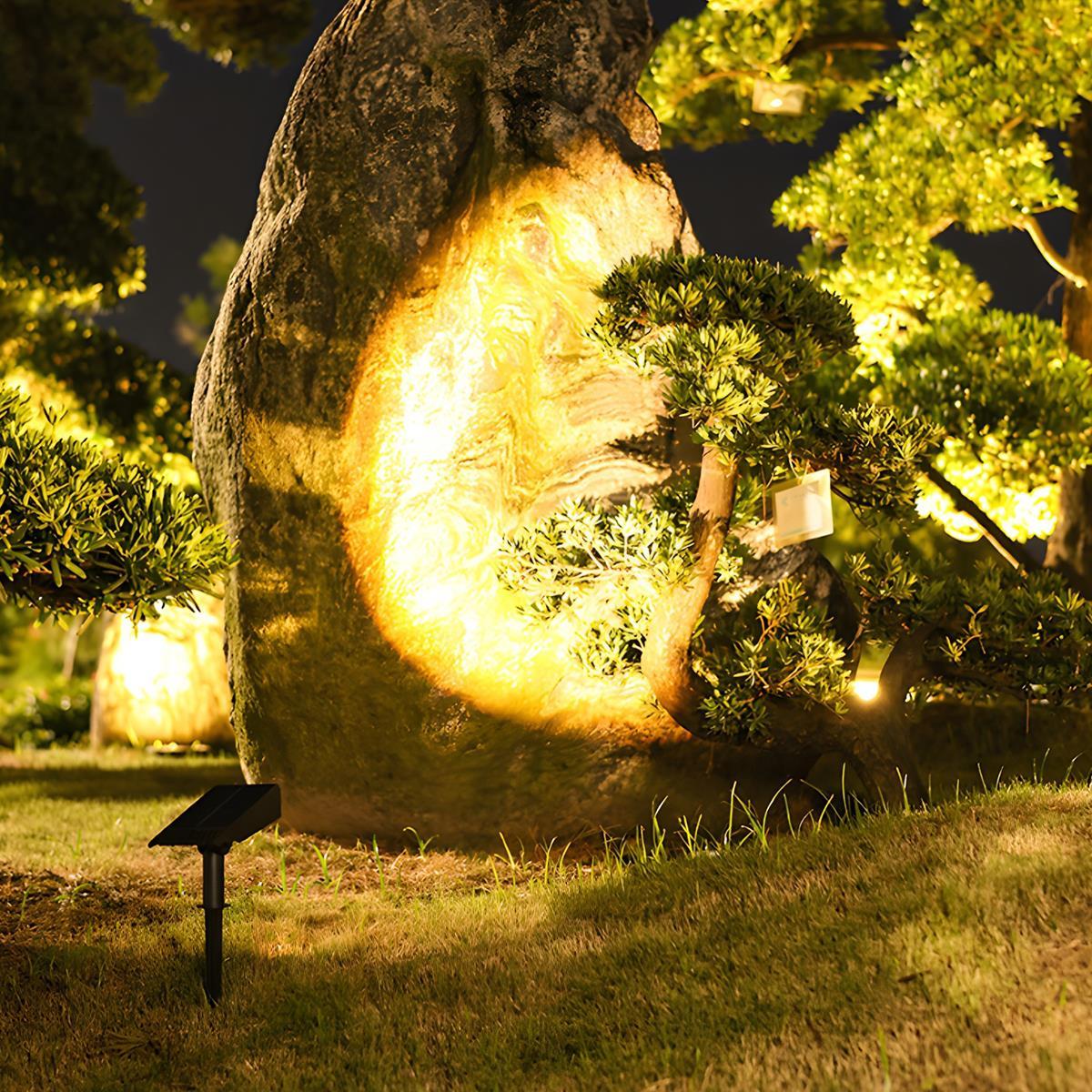 Solar LED Spotlight — Waterproof Multi-Zoom Garden