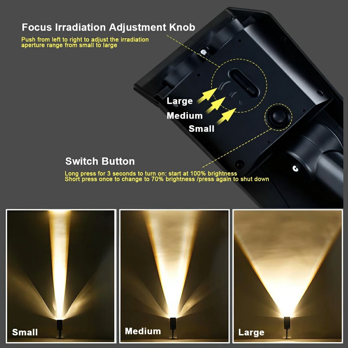 Solar LED Spotlight — Waterproof Multi-Zoom Garden