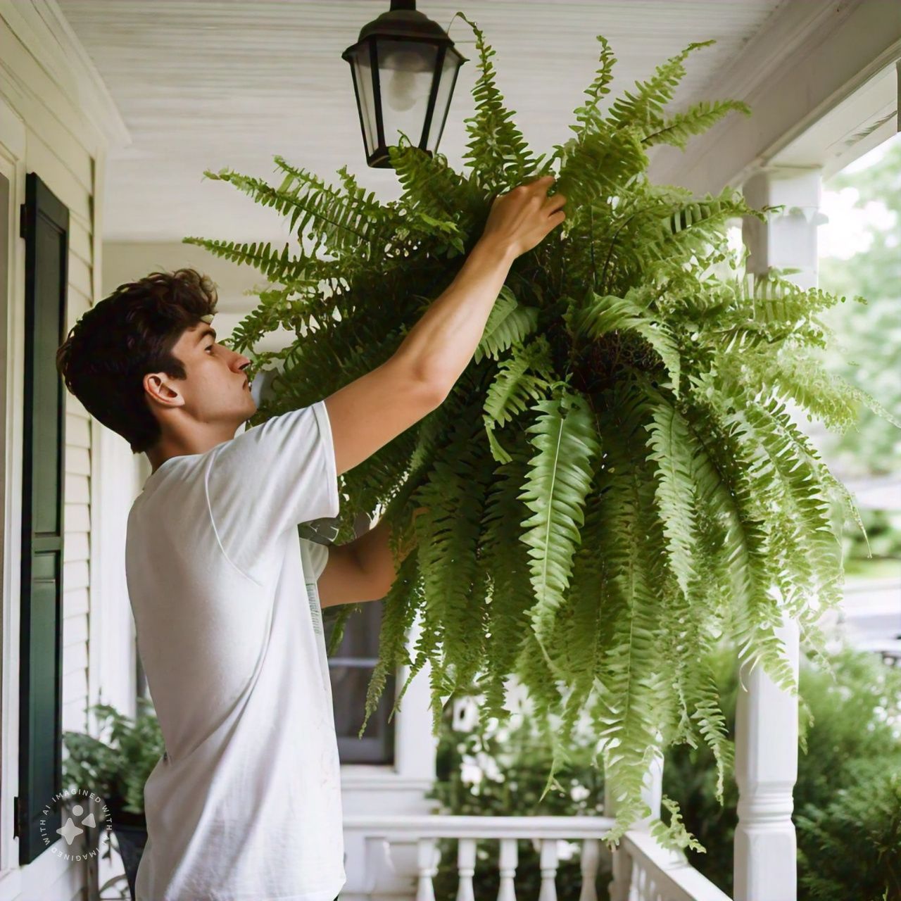 Artificial Boston Fern — UV-Resistant Faux Greenery