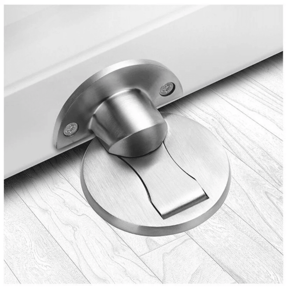 Magnetic Door Stop — Stainless Steel, Easy Install
