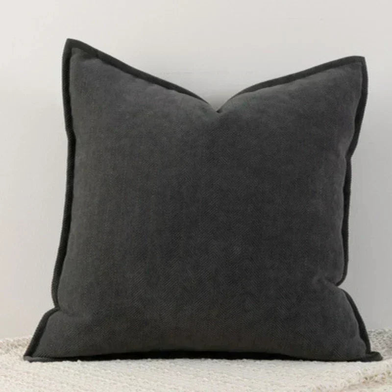 Chenille Cushion Cover — Soft, Machine Washable Decor