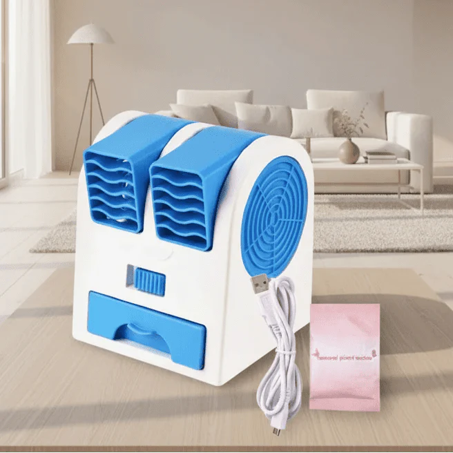 Mini USB Air Cooler — Quiet, Dual Air Outlet