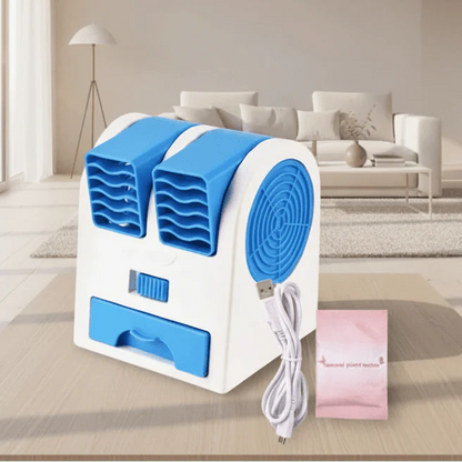 Mini USB Air Cooler — Quiet, Dual Air Outlet