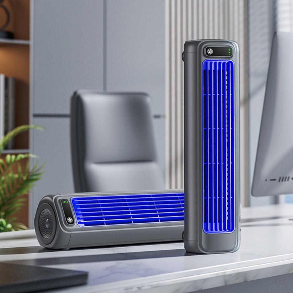 Cordless Portable Air Cooler — Rotating Airflow, USB