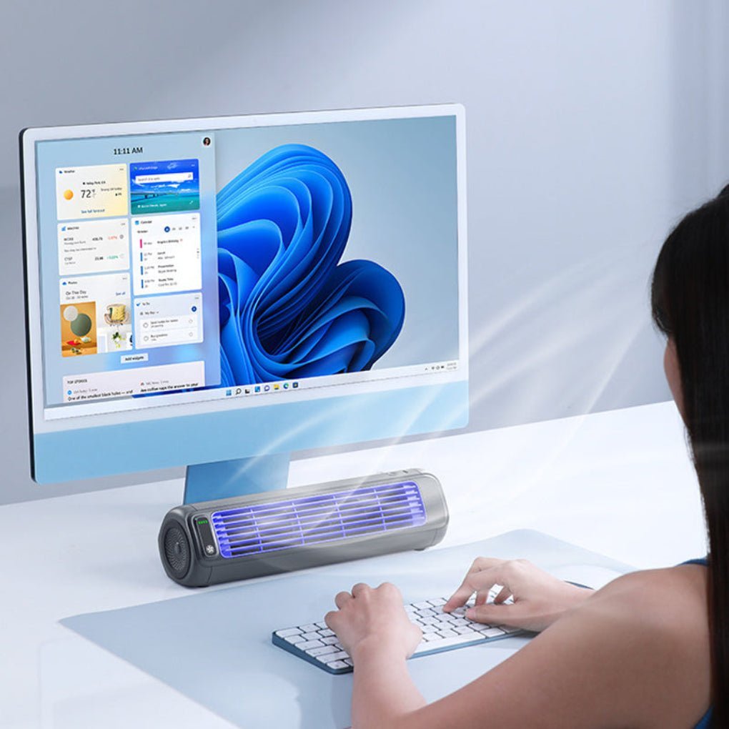 Cordless Portable Air Cooler — Rotating Airflow, USB