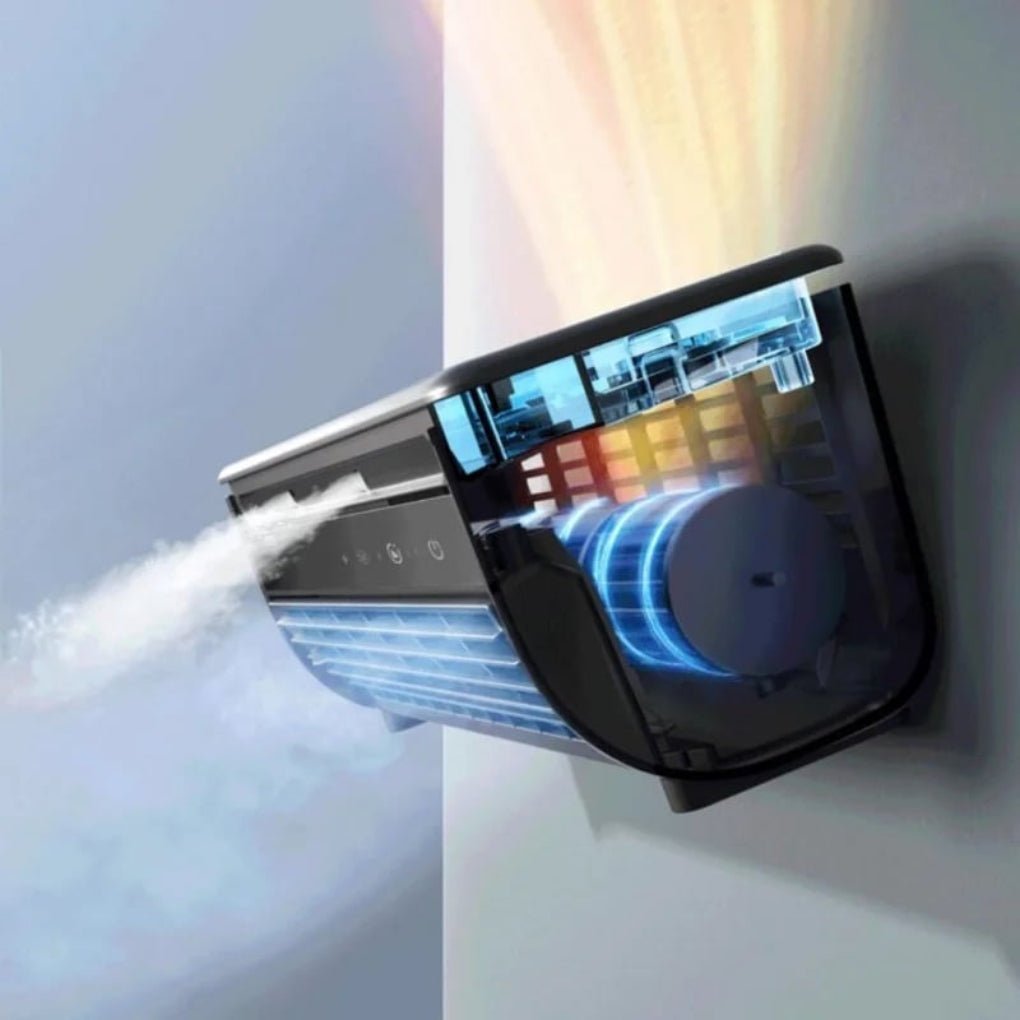 Cordless Portable Air Cooler — Rotating Airflow, USB