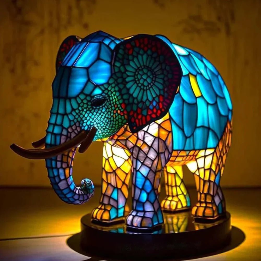 Stained Glass Animal Lamp — Artistic Decor