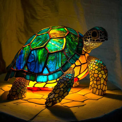 Stained Glass Animal Lamp — Artistic Decor