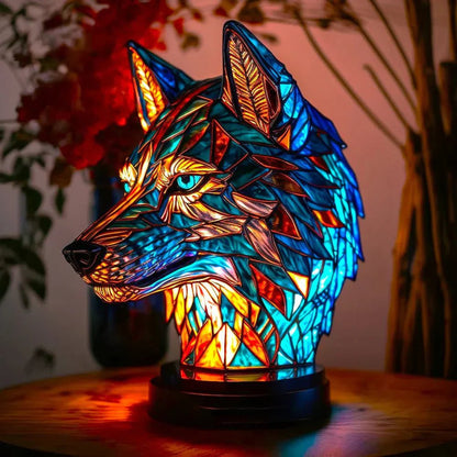 Stained Glass Animal Lamp — Artistic Decor