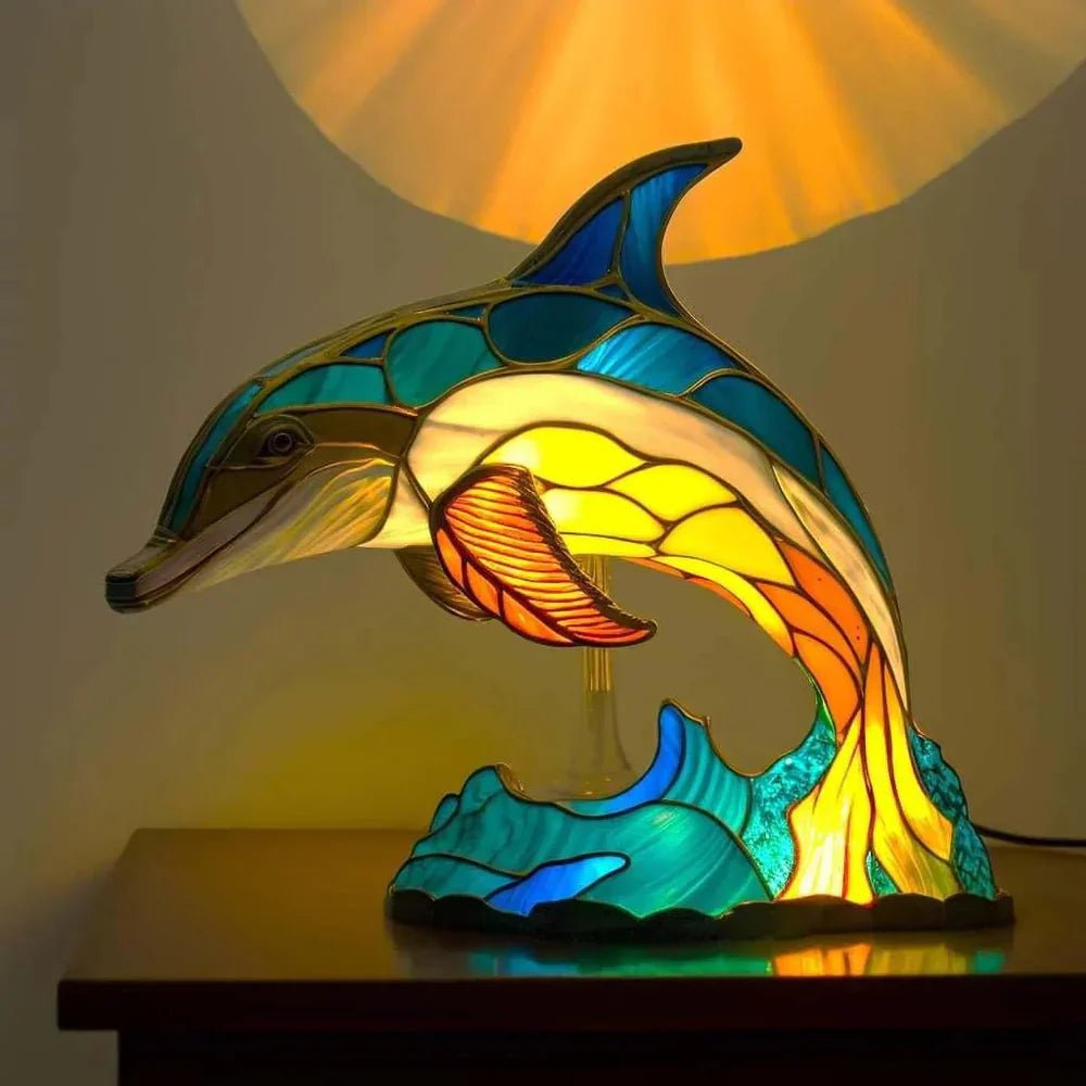 Stained Glass Animal Lamp — Artistic Decor