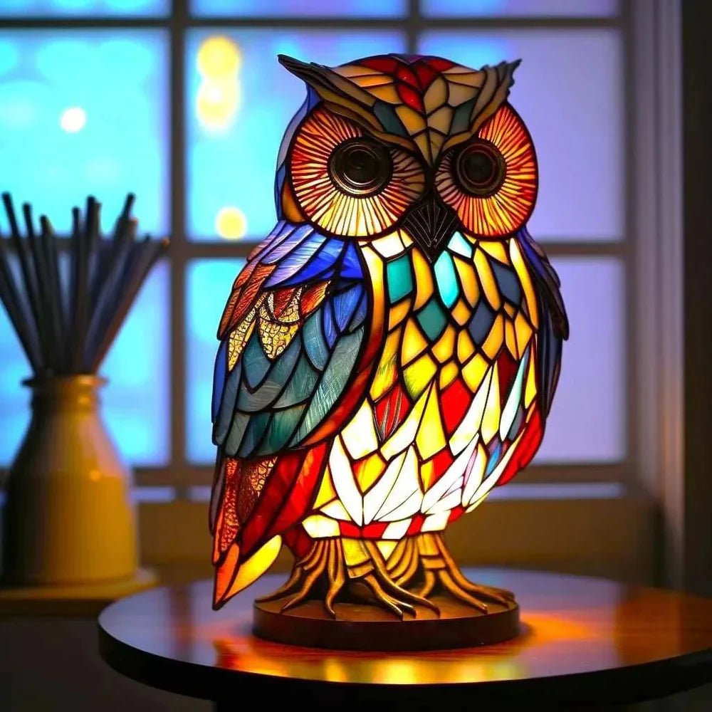 Stained Glass Animal Lamp — Artistic Decor