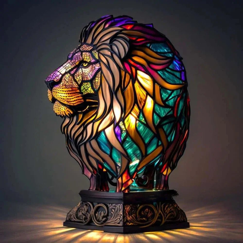 Stained Glass Animal Lamp — Artistic Decor