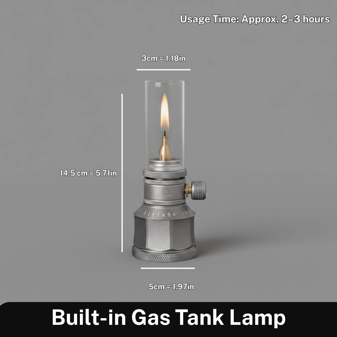 Portable Butane Camping Lamp — Warm Outdoor Light