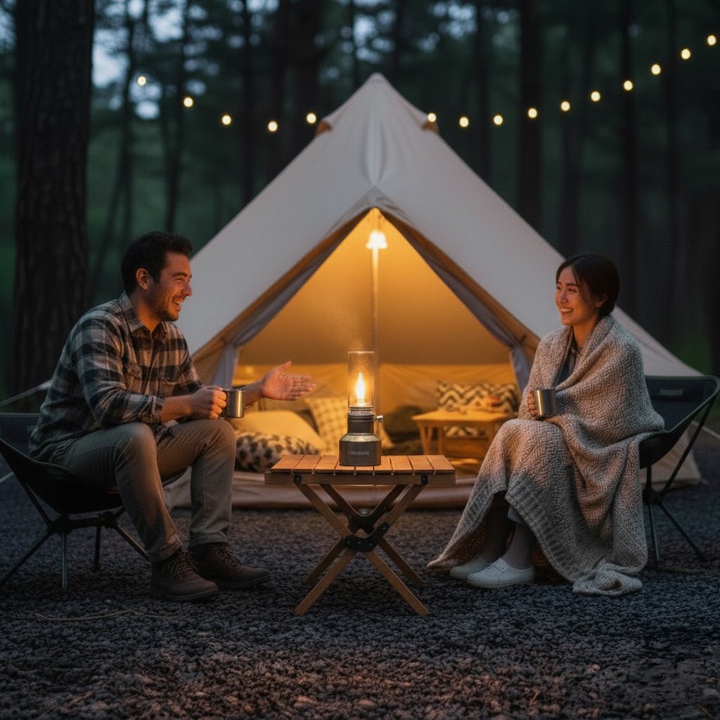 Portable Butane Camping Lamp — Warm Outdoor Light