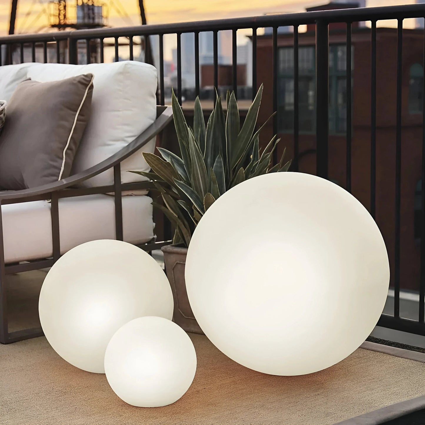 Rechargeable LED Globe Lamp — Color-Changing Glow