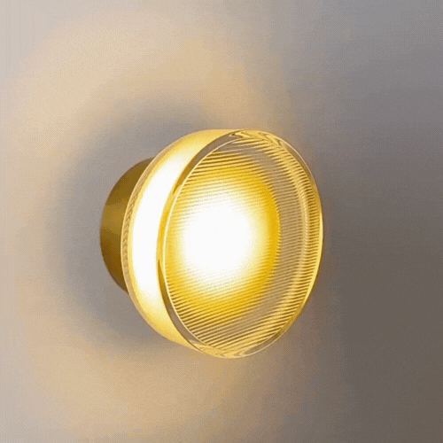 Circular Glass Wall Lamp — Modern LED Sconce