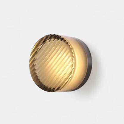 Circular Glass Wall Lamp — Modern LED Sconce