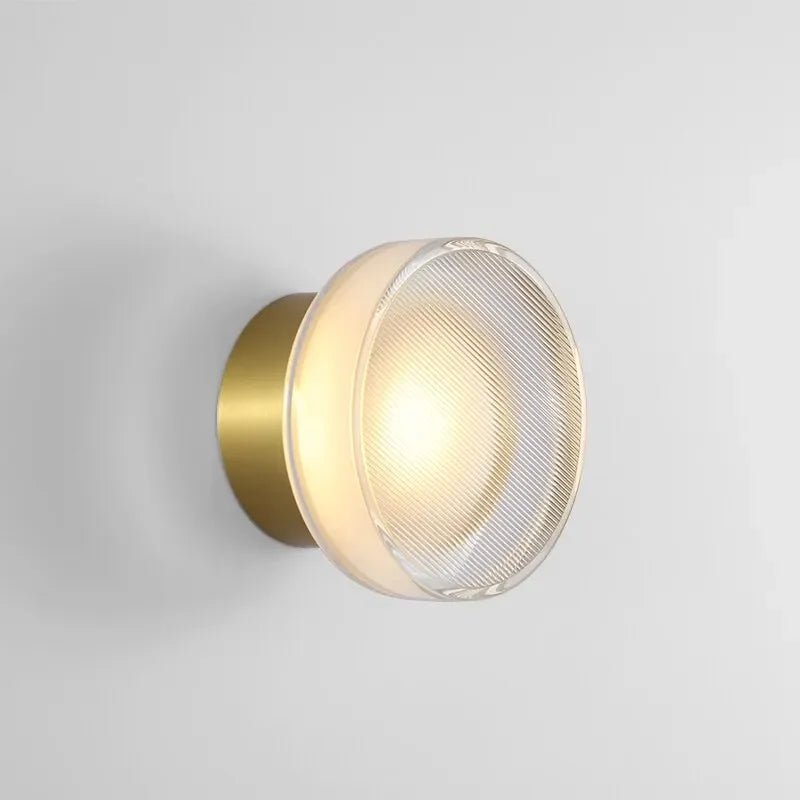 Circular Glass Wall Lamp — Modern LED Sconce