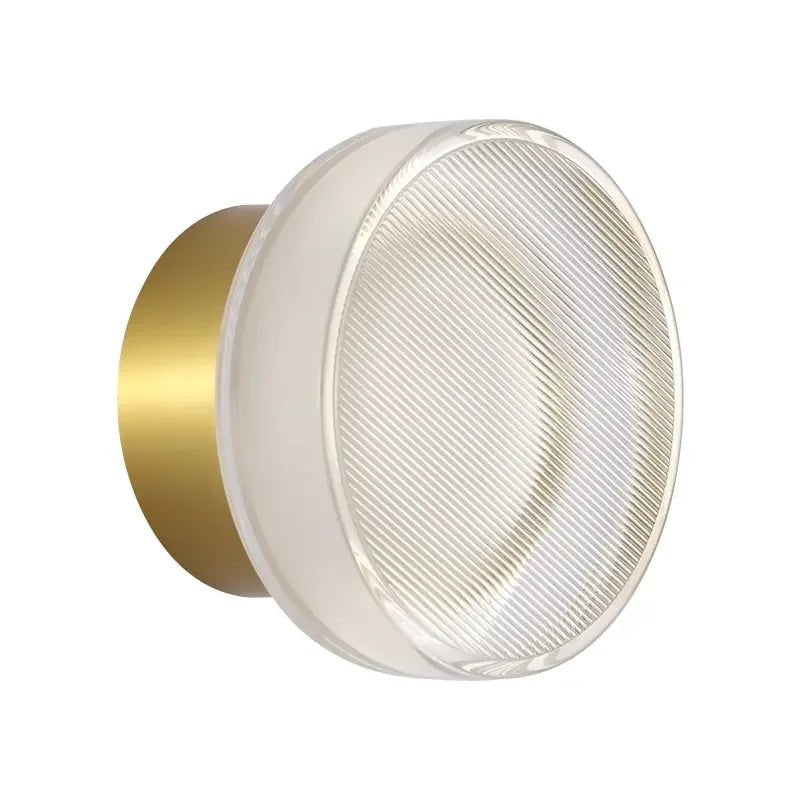 Circular Glass Wall Lamp — Modern LED Sconce
