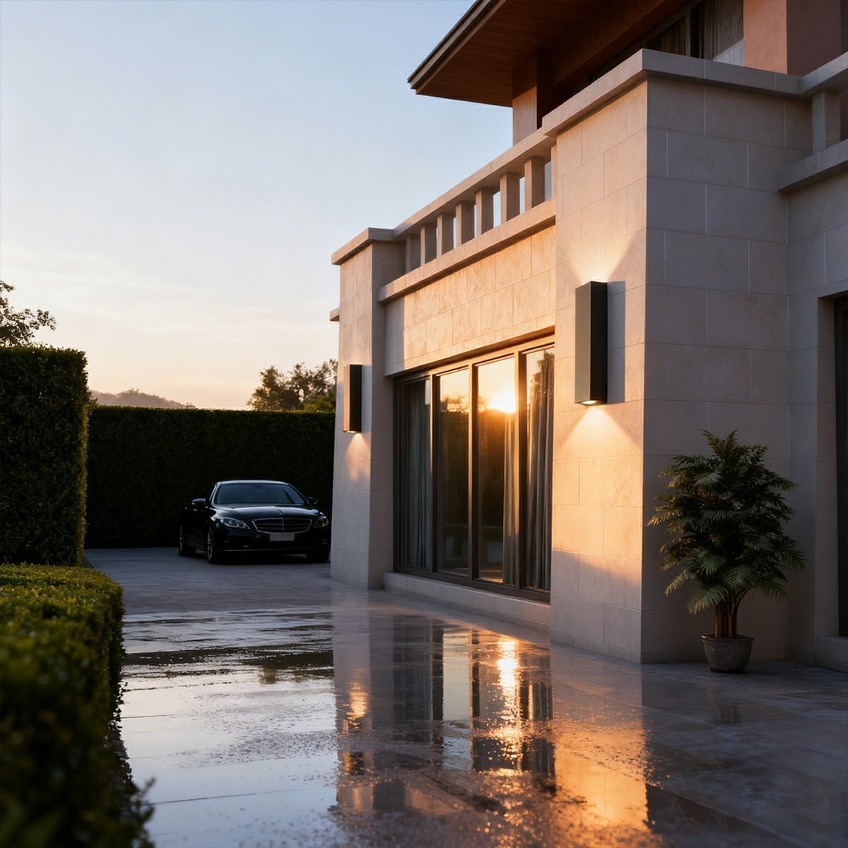Rectangular Outdoor Wall Light — Waterproof IP65