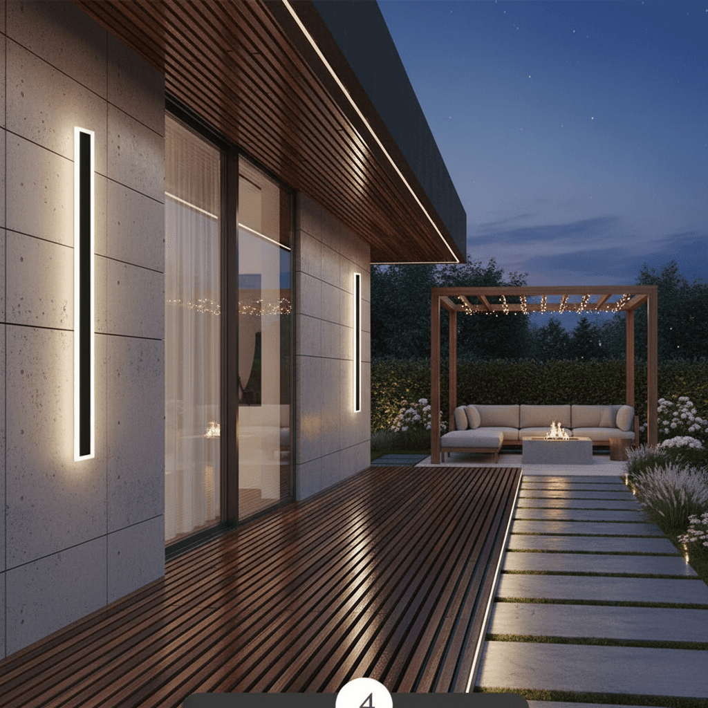 Modern Outdoor Wall Lamp — Weatherproof LED