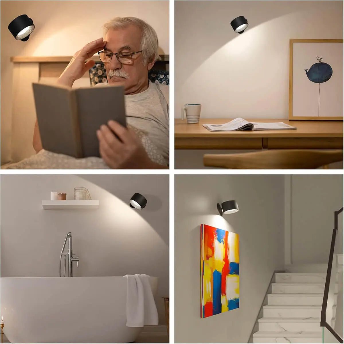 Rechargeable Scandinavian Wall Light — Warm LED