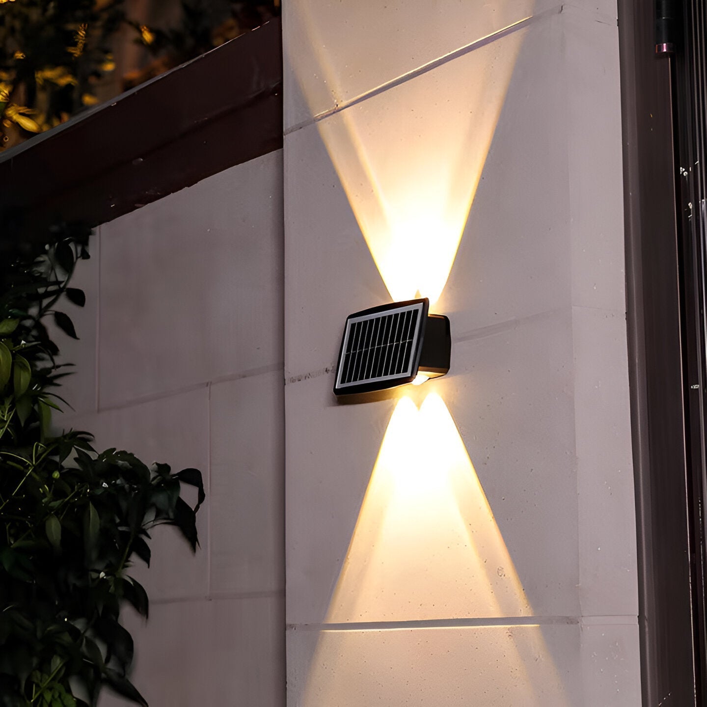 Solar LED Wall Light — Up & Down Glow Effect