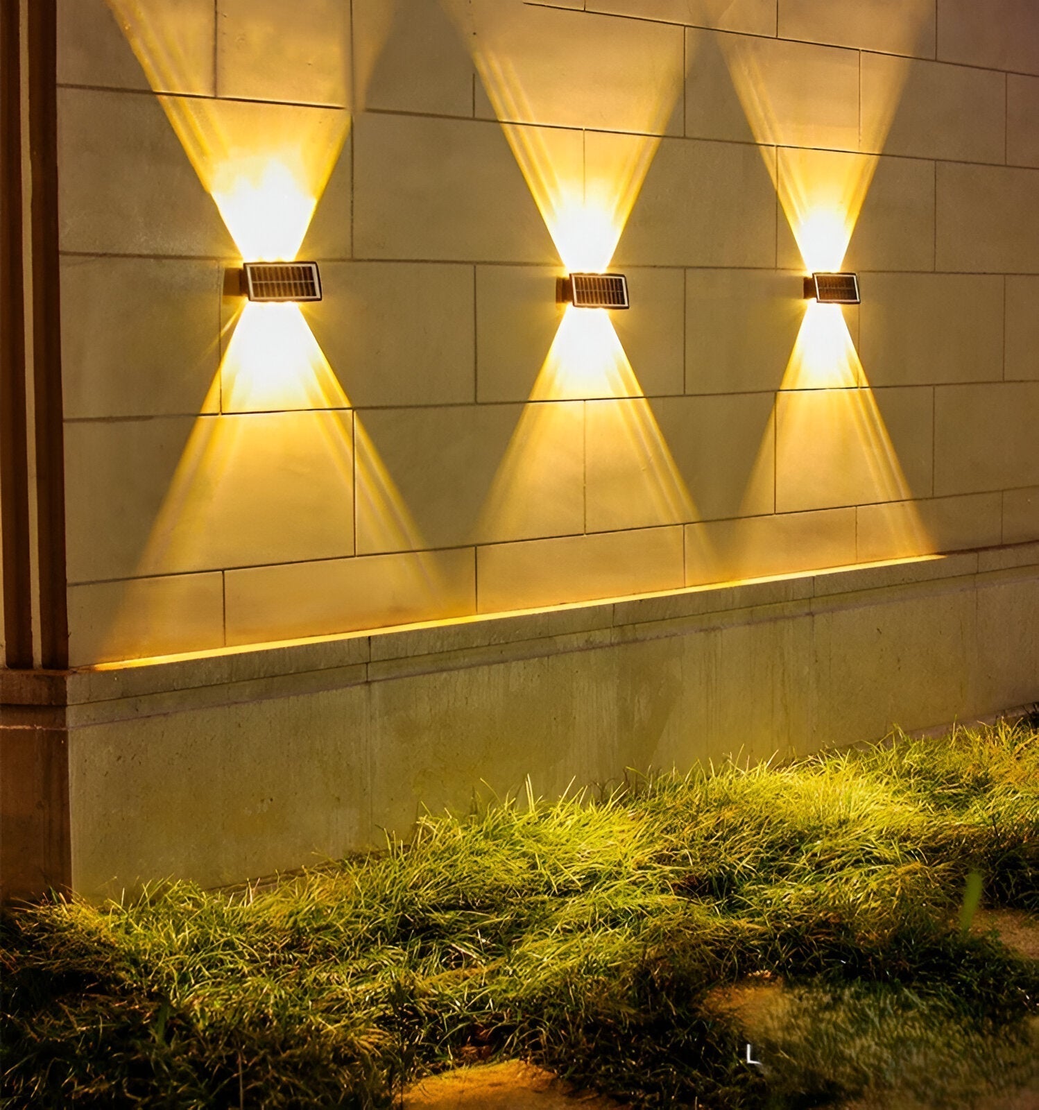 Solar LED Wall Light — Up & Down Glow Effect