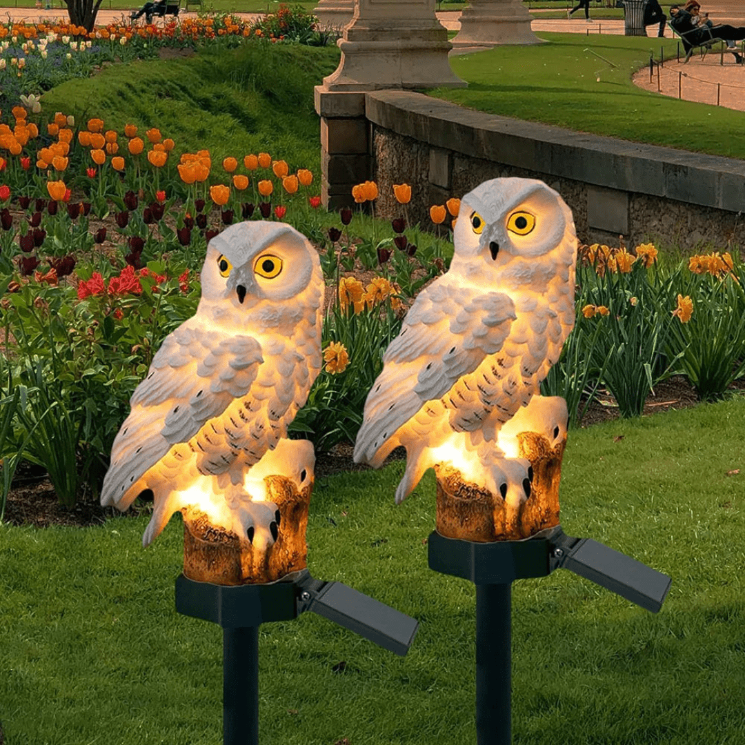 Solar Owl Garden Light — Charming Outdoor Glow