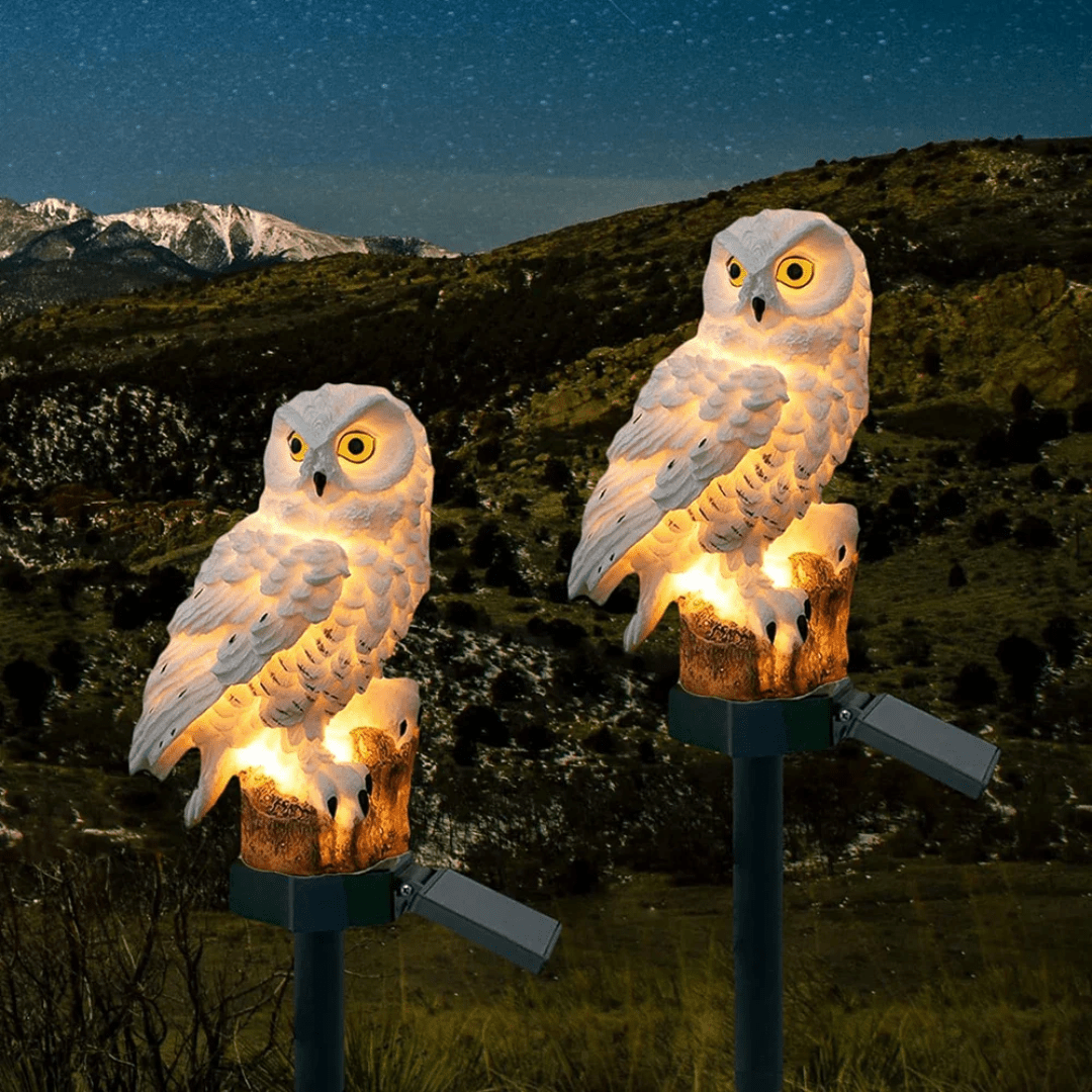 Solar Owl Garden Light — Charming Outdoor Glow