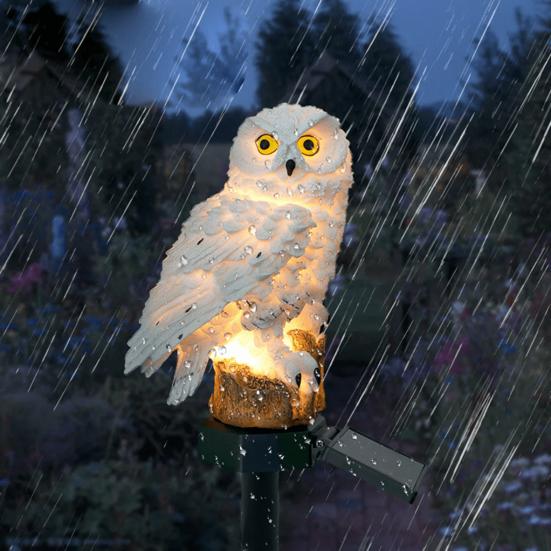 Solar Owl Garden Light — Charming Outdoor Glow