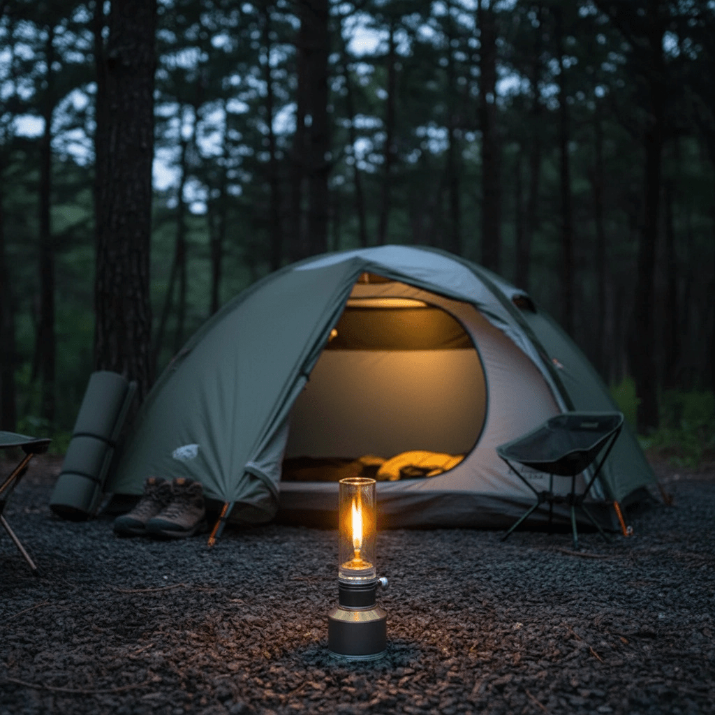 Portable Camping Lantern — Warm Butane Light