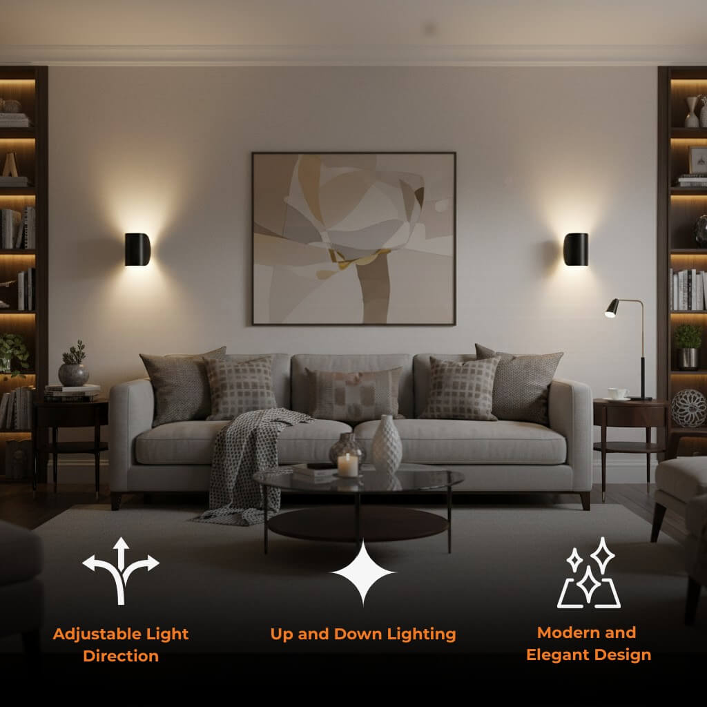 Up Down Wall Lamp — Adjustable Aluminum Light