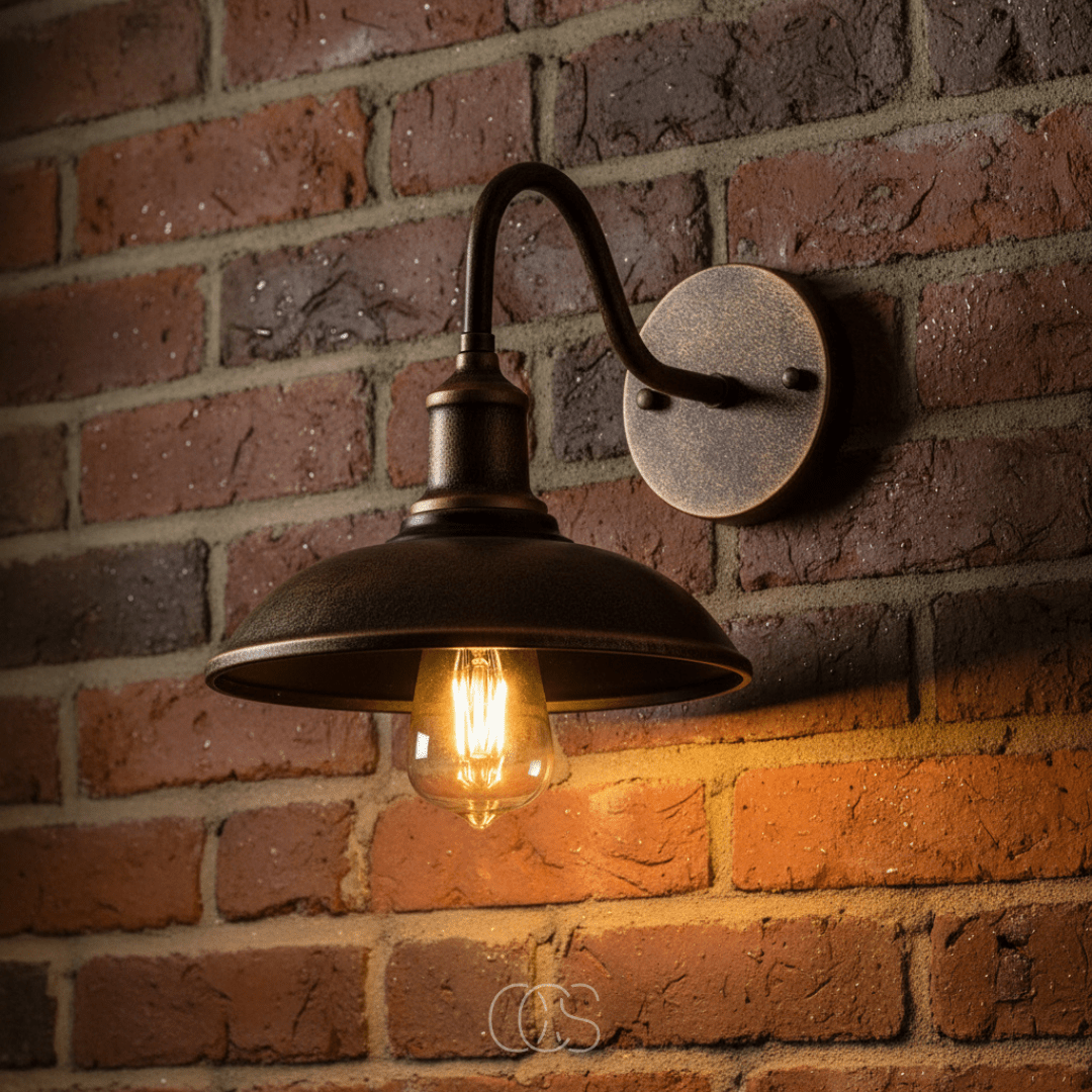 Vintage Bronze Outdoor Wall Lamp — Warm Glow