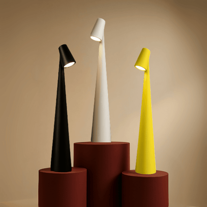 Rechargeable Metal Table Lamp — Dimmable Warm Light