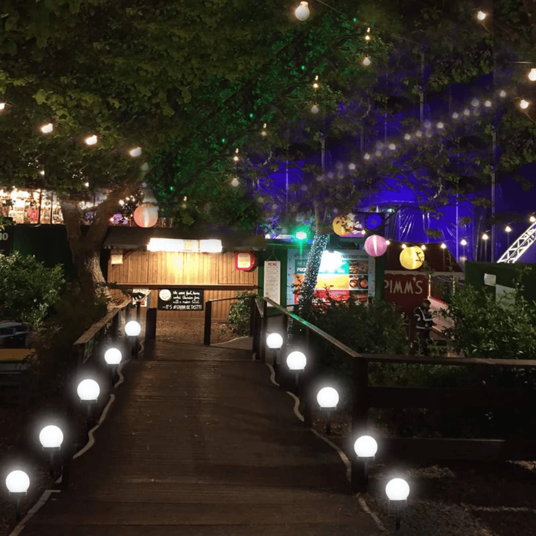 Solar Garden Lights — Waterproof Set of 3