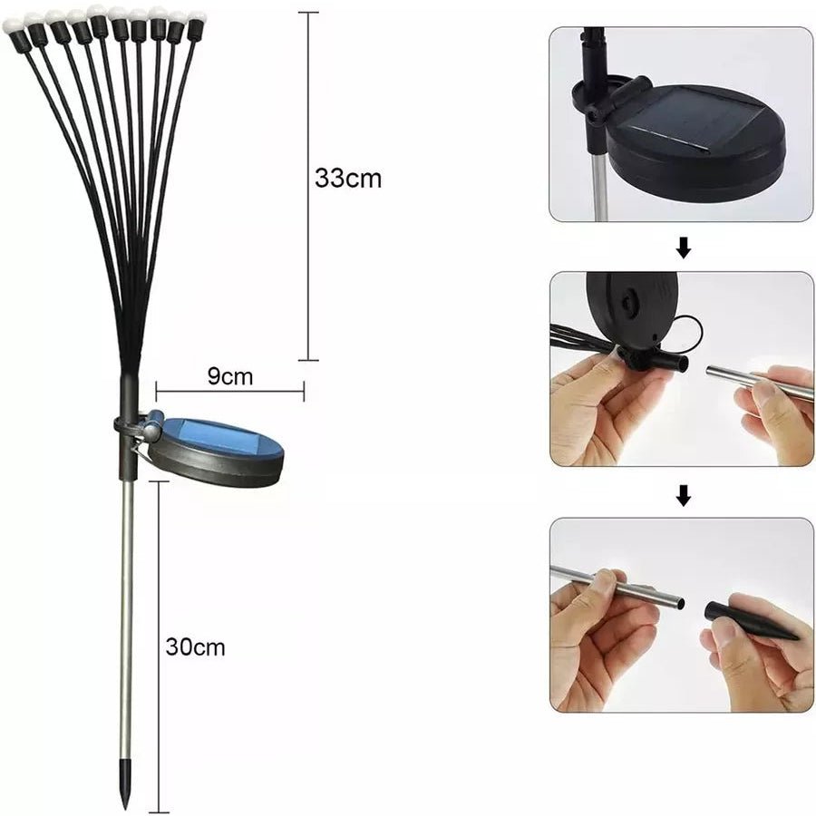 Solar Garden LED Lamp — Warm Eco Firefly Lighting