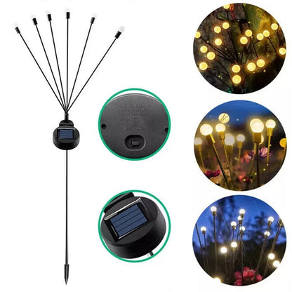 Solar Garden LED Lamp — Warm Eco Firefly Lighting
