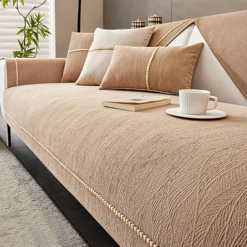 Non-Slip Linen Sofa Cover — Elegant Furniture Protection