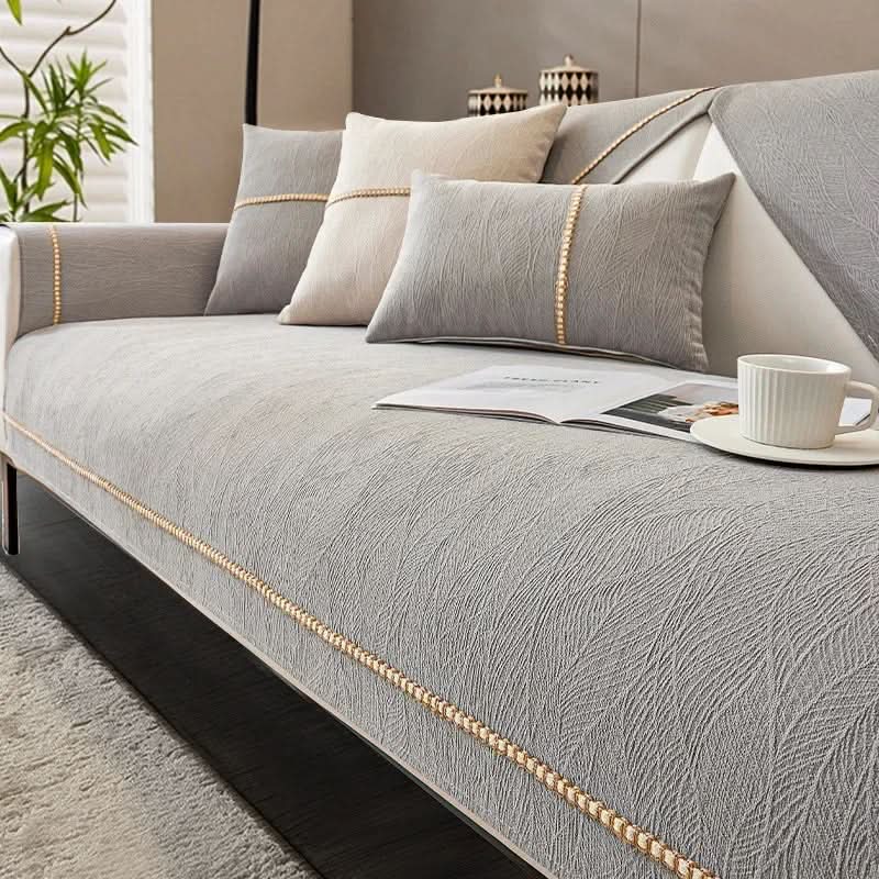Non-Slip Linen Sofa Cover — Elegant Furniture Protection