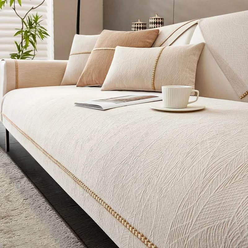 Non-Slip Linen Sofa Cover — Elegant Furniture Protection