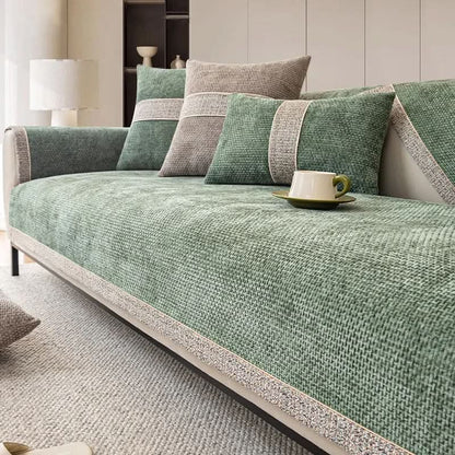 Non-Slip Linen Sofa Cover — Elegant Furniture Protection