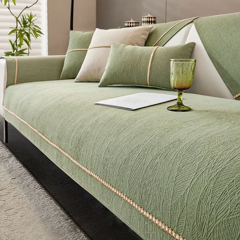 Non-Slip Linen Sofa Cover — Elegant Furniture Protection