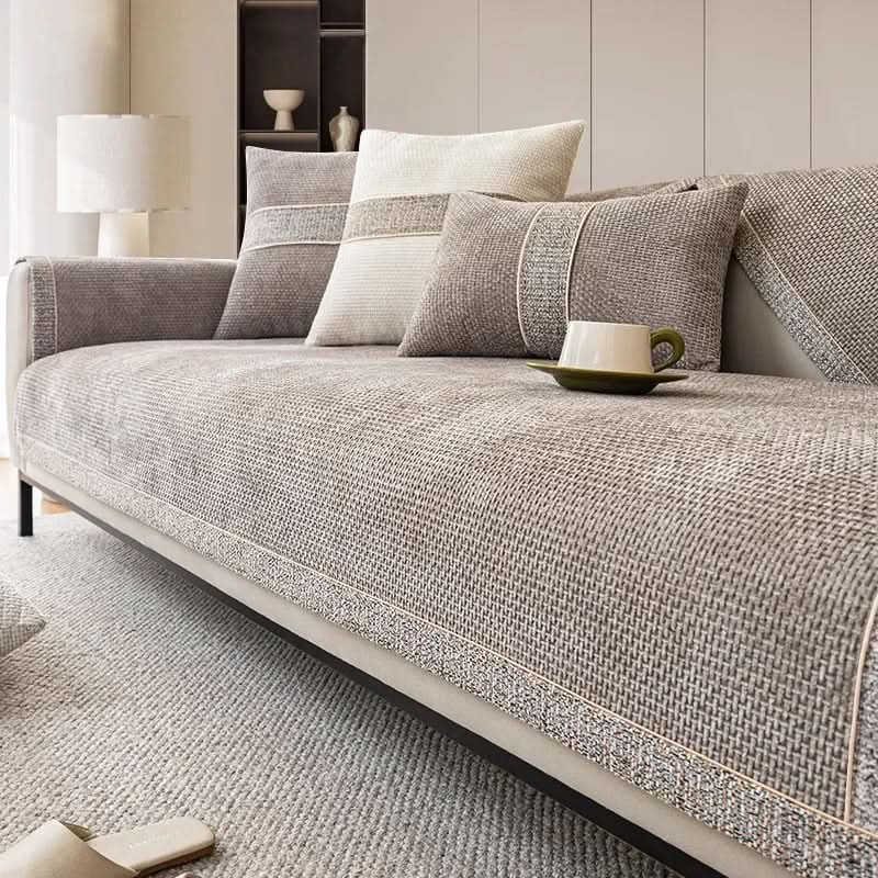 Non-Slip Linen Sofa Cover — Elegant Furniture Protection