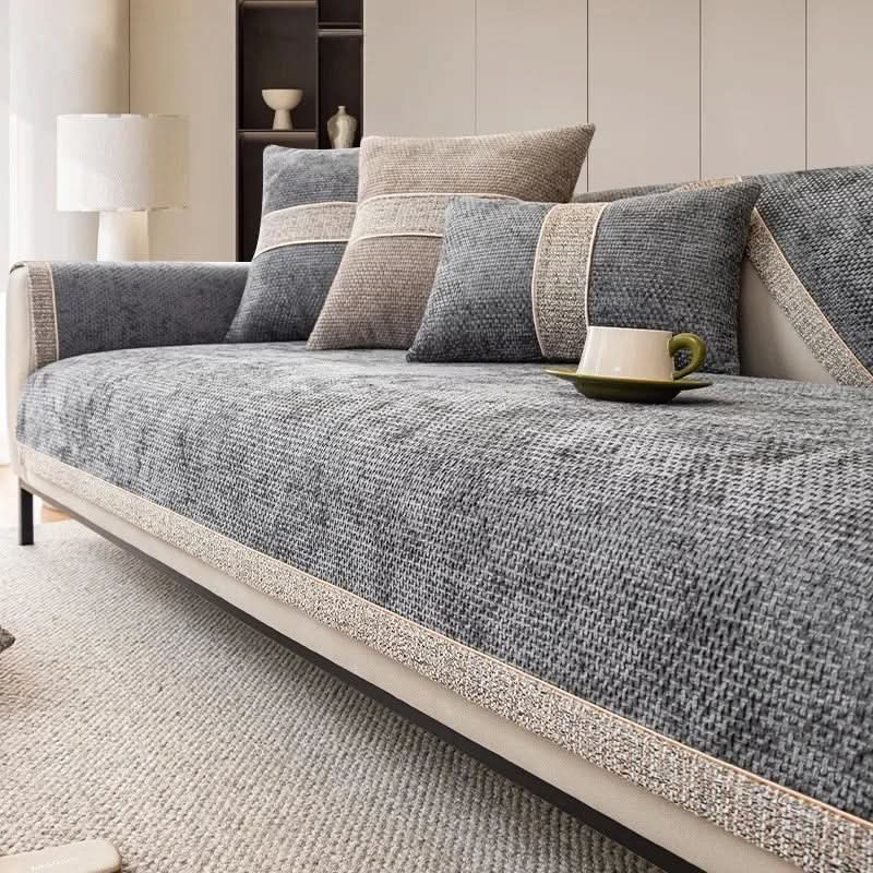 Non-Slip Linen Sofa Cover — Elegant Furniture Protection