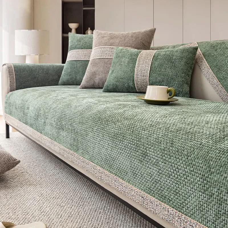 Non-Slip Linen Sofa Cover — Elegant Furniture Protection