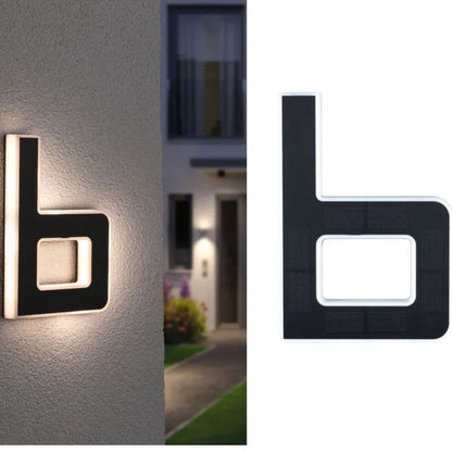 Solar Illuminated House Number With Dusk Sensor