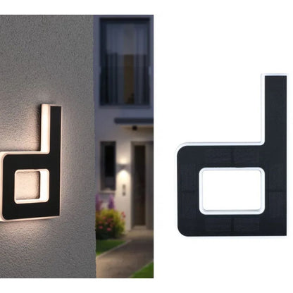 Solar Illuminated House Number With Dusk Sensor